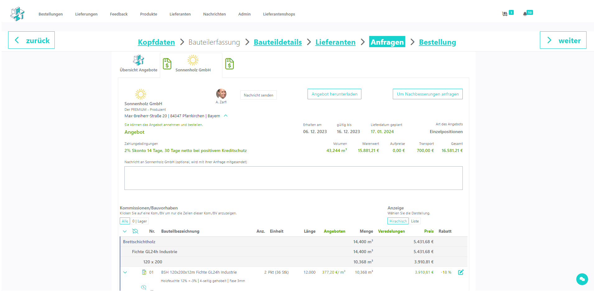 Arduvi Screenshot Schnellstmögliche Verfügbarkeit bei günstigem PReis und bester Qualität